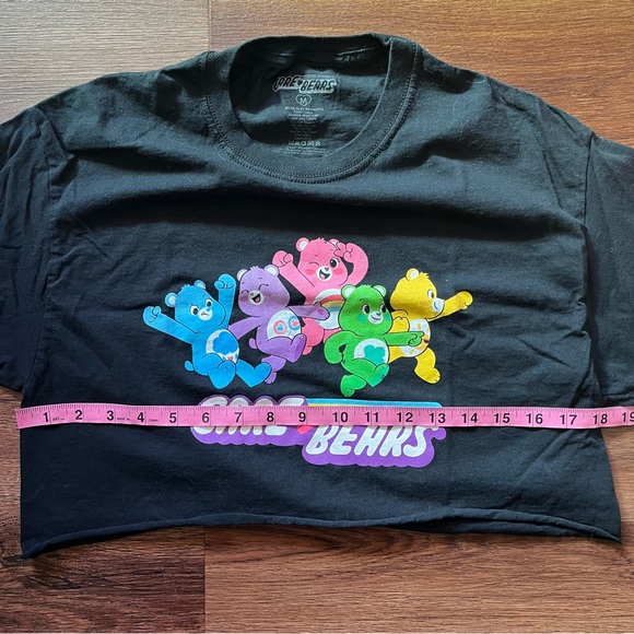 Care Bears Modern Graphic Tee Crop Top Size Medium - Picture 4 of 5